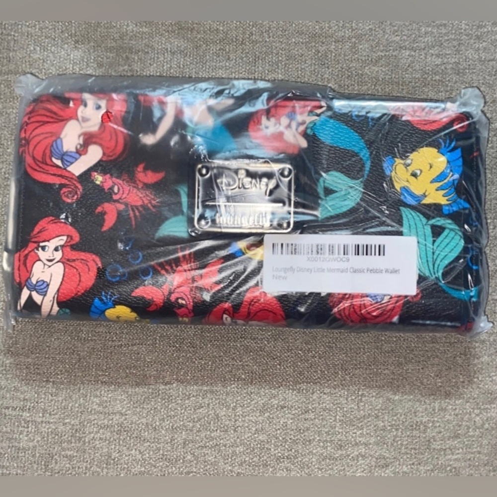 Loungefly Little Mermaid Classic Pebble Wallet NWT